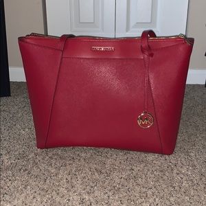 Michael Kors Red Tote Bag